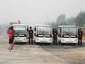 北京著名景点南海子公园购买燃油观光车